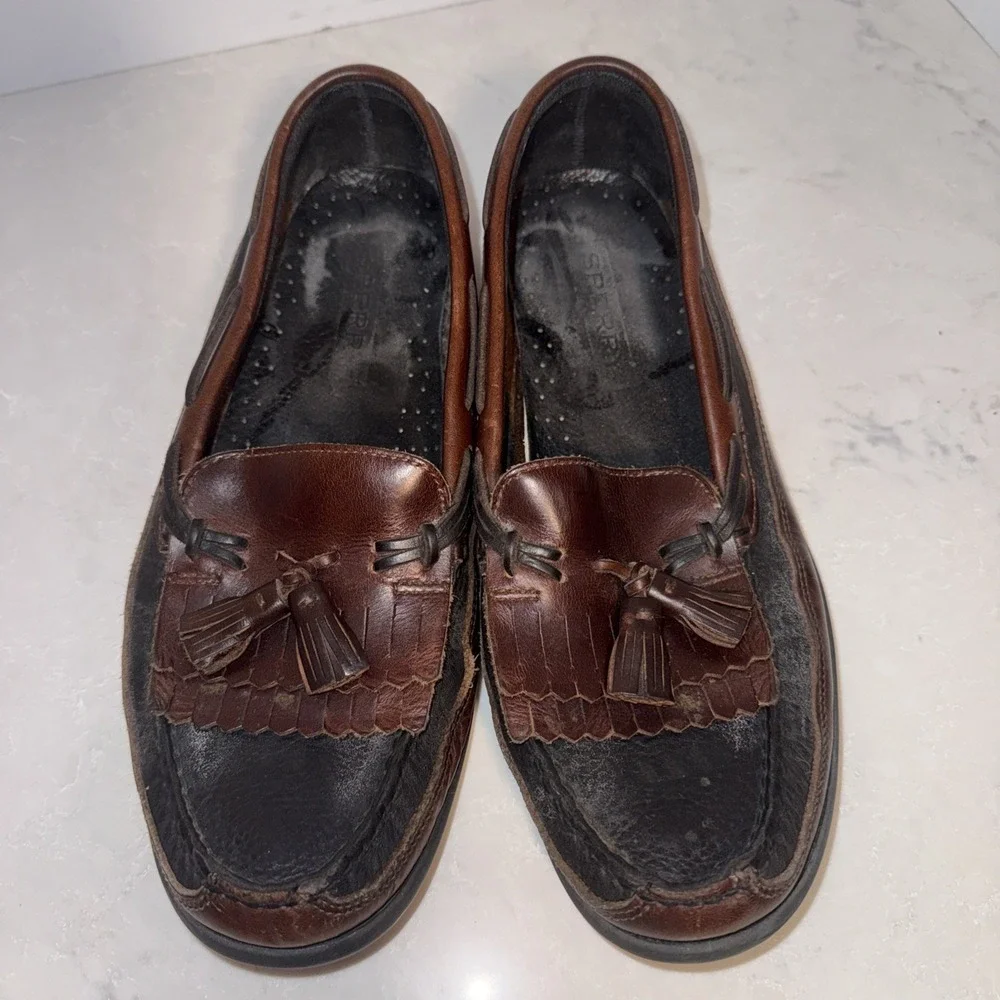 Men's Sperry Top-Sider Kiltie Tassel Loafer Boat Shoes Size 10.5M Excellent Cond